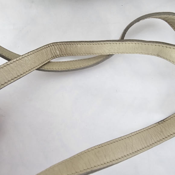 Vintage Mark Cross Cream & Tan Zip Top Shoulder Bag - Picture 5 of 13